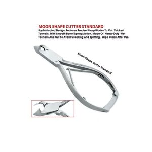 Coupe-ongles professionnel en acier inoxydable, droit, 12,5 mm, à mâchoires biseautées, ouverture large, pointe affûtée, durable, portable, pour ongles épais - Product Image 4
