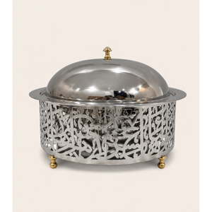 Moderna Cacerola Árabe de Acero Inoxidable, Ecológica, Apta para Lavavajillas, Calentador de Alimentos, Juego de Buffet con Diseño de Caligrafía Islámica - Product Image 3