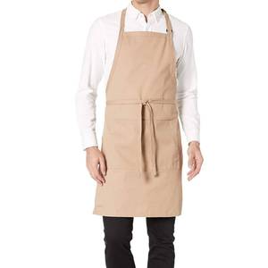 Tablier vert en coton tissé uni, lavable en machine, pour la cuisine et l'usage quotidien - Product Image 4