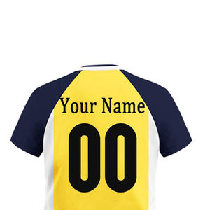 Conjunto de Camiseta de Voleibol Unisex Amarillo Marino, Personalizable con Nombre y Número del Equipo, Sublimada, Transpirable, Sin Mangas, Ajuste Atlético, 100% - Product Image 2