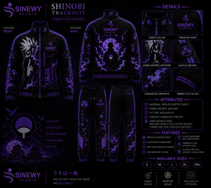 Conjunto Deportivo Premium de Invierno con Estampado de Anime Shinobi Shadow de Sinewy Sports, Diseño 2 en 1 para Unisex - Product Image 6