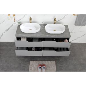 Moderno ovale 24 \ "x14 \" bianco sopra il lavandino per lavabo lavabo da bagno 24*14*5.5 - Product Image 3