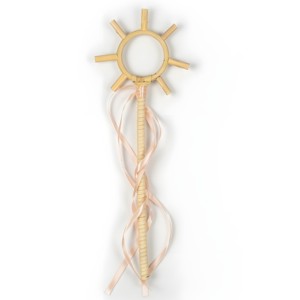 Baguette magique en rotin faite à la main pour jeu de rôle bébé, adorable baguette solaire magique, jouets d'imitation - Product Image 1