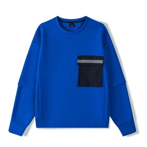 เสื้อสเวตเชิ้ตคอกลมสีเทาสำหรับผู้ชาย ผ้าฝ้าย 100% ถักแบบเป็นมิตรต่อสิ่งแวดล้อม ทรงปกติ สวมใส่สบายในฤดูหนาว น้ำหนัก 240 กรัม แบรนด์สั่งทำ - Product Image 2