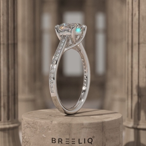 2CT Cushion Cut Diamond Engagement Ring 14K Solid Gold Pave Band Solitaire Ring Hidden Basket <b>Bridal</b> Ring OEM ODM Supplier - Product Image 4