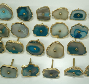 Tiradores de Gabinete de Ágata Natural OEM, Forma Ovalada Libre, Hechos a Mano, de Piedra Preciosa, Estilo Real Touch Love, Decoración del Hogar Tallada - Product Image 1