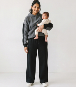 Ensemble de survêtement d'allaitement pour femmes, 100% coton polaire, coupe ample, confortable, vêtements de maternité, ensemble pour maman qui allaitit - Product Image 4