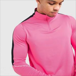 Camiseta Deportiva de Manga Larga para Hombre, de Alta Calidad, con Cierre de Cremallera 1/4, Transpirable, para Entrenamiento de Fútbol, Verano - Product Image 3