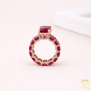 Anillo de compromiso de moissanita elegante para mujer de un exportador indio con un sofisticado diseño de joyería nupcial disponible en grandes cantidades - Product Image 6