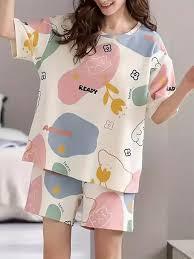 Conjunto de Pijama de 2 Piezas para Invierno, Manga Corta, Suave, para Niñas y Mujeres - Product Image 2