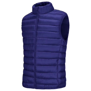 Chaqueta Acolchada con Capucha y Cuello Alto para Hombre, Color Gris, Cierre de Cremallera, Resistente al Viento e Impermeable, de Poliéster, Informal para Otoño, con Logotipo Frontal - Product Image 2