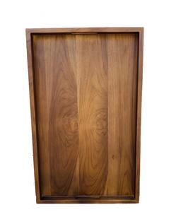 Grand plateau de service ottoman en bois avec poignées - Plateau portable pour petit-déjeuner et repas, idéal pour la cuisine et le bureau - Product Image 1