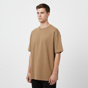 T-shirt personnalisé en coton épais de haute qualité, col rond, uni, style streetwear, surdimensionné, coton lourd - Product Image 3