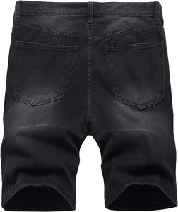 Men High Street French Terry 100% Cotton Plus Size Breathable Mid Waist Custom Printed Painted Distressed Shorts - Product Image 3