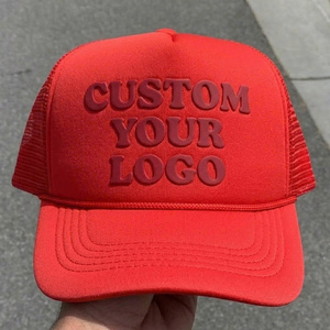 Gorra trucker de malla con visera curva y logo personalizado estampado, para hombre y mujer, de Vietnam, al por mayor - Product Image 1