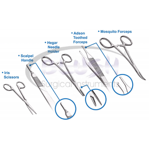 <b>Suture</b> Practice <b>Kit</b> Silicone Pad Veterinary Nursing Supplies Surgical <b>Kit</b> Medical Instrument Hospital Use By Blush Surgical - Product Image 6