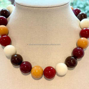 <b>Resin</b> Bead Necklace Fashion Multi <b>Colour</b> Jewelry Trendy Look Handmade <b>Resin</b> Necklace with Attractive Look - Product Image 6