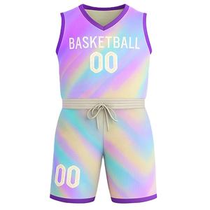 Conjunto de uniforme de baloncesto personalizado sublimación equipo de baloncesto que absorbe la humedad ropa deportiva superior RTS/Fabricante Mayorista - Product Image 4