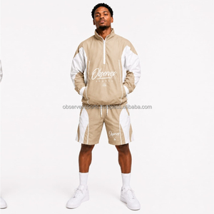 <b>Windbreaker</b> Set High Quality Custom Unisex 3M Reflective <b>Vintage</b> Top and Shorts Sets Autumn Tracksuit Streetwear Casual - Product Image 1