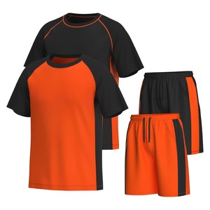 Conjunto Deportivo para Hombre, Camiseta y Pantalones Cortos con Bloques de Color, Cuello Redondo, Secado Rápido, Poliéster y Elastano, Ropa de Verano - Product Image 3