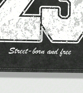 T-shirt à manches courtes pour homme Street Life avec logo graphique numérique et slogan imprimé, 100% coton 220g, délavage acide, coupe classique, style urbain - Product Image 6
