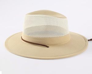 Sombrero Panamá de Paja con Malla para Hombre, Elegante, de Ala Ancha, para Verano, Playa y Aire Libre, Protección Solar, Venta al por Mayor - Product Image 4