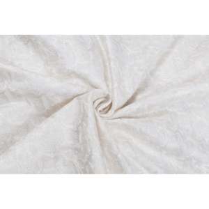 Tela Chanderi Teñible en Color Blanco Hueso con Bordado Floral, 44 Pulgadas de Ancho, Se Vende por Yarda - Product Image 4