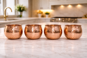 Ensemble de bols martelés en cuivre pur faits à la main Antique Creations – Petits, classiques, bienfaits ayurvédiques, vaisselle dynamique pour la cuisine - Product Image 6
