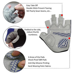 Unisex Half-Finger Racing Gloves Breathable Bicycle Gloves Absorbing Padded for Outdoor Gym Sports Providing Hand Protection - Product Image 6