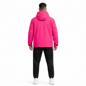 Veste de sport réfléchissante imperméable personnalisée avec capuche pour homme, légère, coupe-vent, veste d'extérieur pour le travail, vestes pour homme - Product Image 4