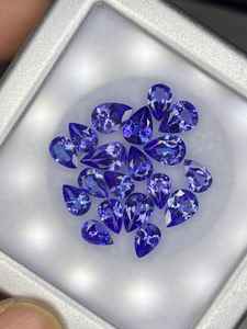 Pierres précieuses Tanzanite bleues en forme de poire, facettées, 6x4mm 7x5mm 6x8mm, pierres naturelles pour la création de bijoux - Product Image 4
