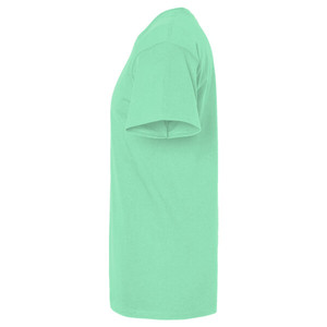 Camisetas Formales de Hombre Estilo Urbano 100% Algodón Peinado con Patrón de Letras Bordadas y Opción de Logotipo Personalizado Verde Menta - Product Image 1