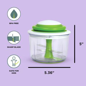 Tritatutto Manuale VeggiChop 14 cm x 14 cm x 13 cm per Tritare Rucola e Altre Verdure - Product Image 4