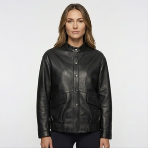 แจ็กเก็ตหนัง Nappa แกะสำหรับผู้หญิงแจ็กเก็ตหนังแกะออกแบบได้ตามต้องการสินค้ามาใหม่ - Product Image 1