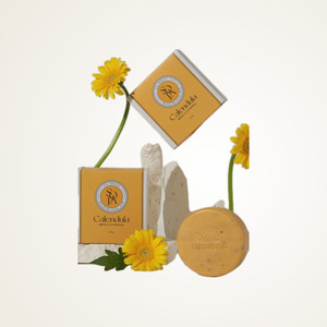 Produits de soin de la peau coréens, savon à la calendula Polmedison Signature 100g, nouveau type, fabriqué en Corée, huile d'olive, pour tous types de peaux - Product Image 1