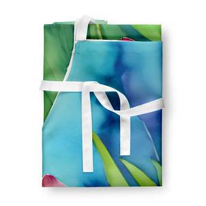 Delantal de orquídeas de acuarela Multicolor grande Unisex para cocina que sirve manualidades para hornear jardinería para adultos-hombres y mujeres - Product Image 3