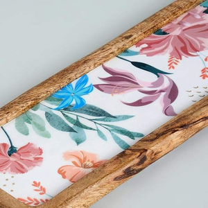 Luxury Classic Mango Wood Rectangular Serving Tray Premium Printed Eco-Friendly Dining Kitchen Plate Dish Snack <b>Camping</b> Platter - Product Image 6