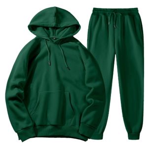 Best Selling Men's Polyester/Cotton Blend Plus Size Casual Sweat Suits for Winter with Custom Printing - Product Image 3