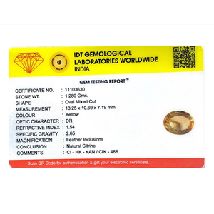 Natural Cat's Eye Citrine Loose Gemstone 6.4 Carat Certified Yellow 4mm - Product Image 4