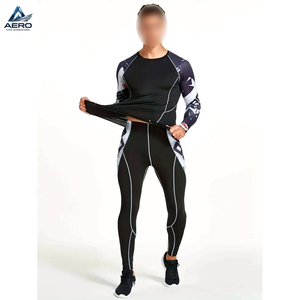 Ensemble de vêtements de sport à compression haute performance 2026 : T-shirt et legging pour l'entraînement et le MMA, tenue de fitness pour hommes - Product Image 2