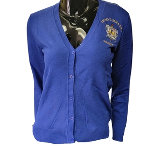 Cardigan classique SGRho pour femmes, pull en tricot à col en V avec boutons brodés sur mesure, vêtements décontractés pour sororité, mode décontractée - Product Image 5