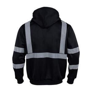 High Quality <b>Reflective</b> ANSI Class 1 Waterproof Safety Workwear Zipper Hoodie <b>Jackets</b> <b>Men</b> Security Long Sleeve Construction - Product Image 3