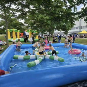 <span class=keywords><strong>Piscine</strong></span> gonflable géante bleue pour la famille - Parfaite pour s'amuser en été - Product Image 1