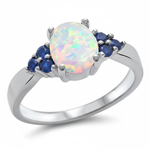 925 Sterling <b>Silver</b> Women's Classic Elegant <b>Ring</b> with Lab Created Gemstone Channel <b>Set</b> Daily Wear - Product Image 1