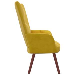 Fauteuil de salon relaxant jaune moutarde - Product Image 4