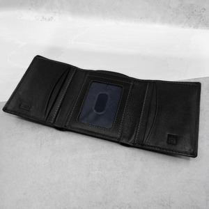 Real Cowhide Genuine Leather Tri Fold <b>Wallet</b> <b>Men</b> Custom Logo Leather <b>Card</b> <b>Holder</b> Slim Compact <b>Mens</b> Purse LTW-0167 - Product Image 1