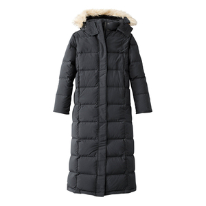 Women's Long Down <b>Coat</b> Hooded Full Sleeve Solid Color <b>Winter</b> Warm <b>Thick</b> Puffer Jacket With Zipper Closure - Product Image 1