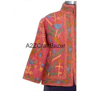 Veste en coton TNT Suzani faite à la main, brodée, pour femme, doublure en coton respirant, motif floral, décontractée, printemps-été - Product Image 2