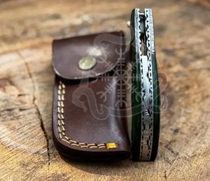 Couteau pliant de poche 7 pouces en acier Damas à motif torsadé, vente en gros OEM ODM, best-seller, PRESTIGE BLADES - Product Image 3