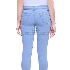 Pantalon en jean pour femme à séchage rapide avec logo personnalisé, pantalon décontracté pour femme, pantalon en jean de haute qualité pour femme - Product Image 3